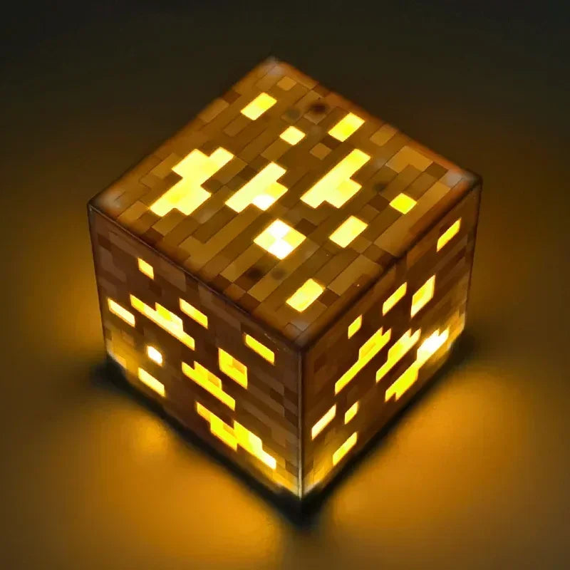 Ore Block LED Night Light – 3 Color Glow Lamp | Kids Room Decor