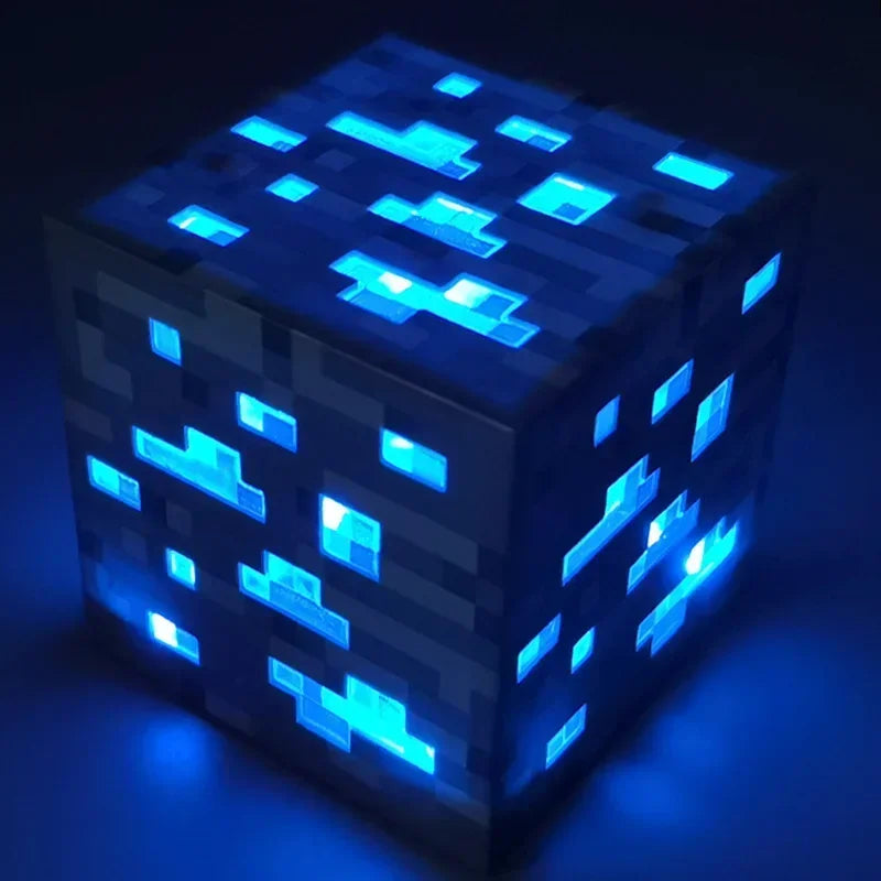 Ore Block LED Night Light – 3 Color Glow Lamp | Kids Room Decor
