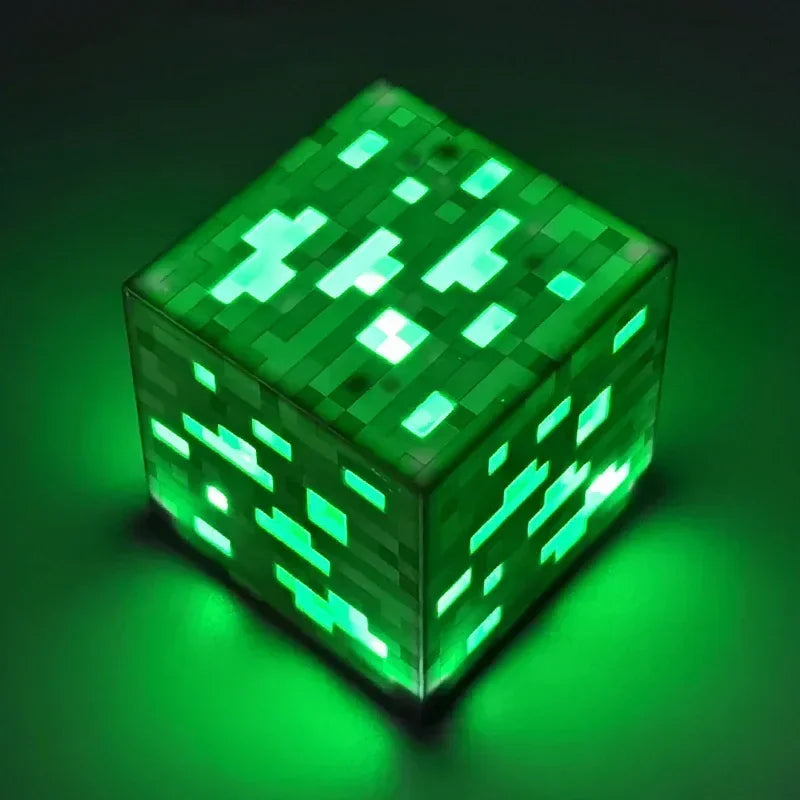 Ore Block LED Night Light – 3 Color Glow Lamp | Kids Room Decor
